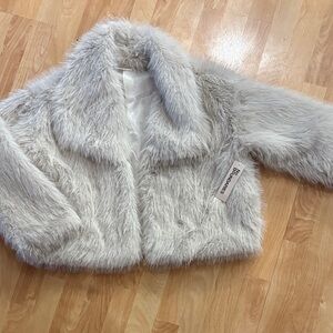 No Boundaries Jacket Womens XL Faux Fur Cropped Short Coat NWT Outerwear